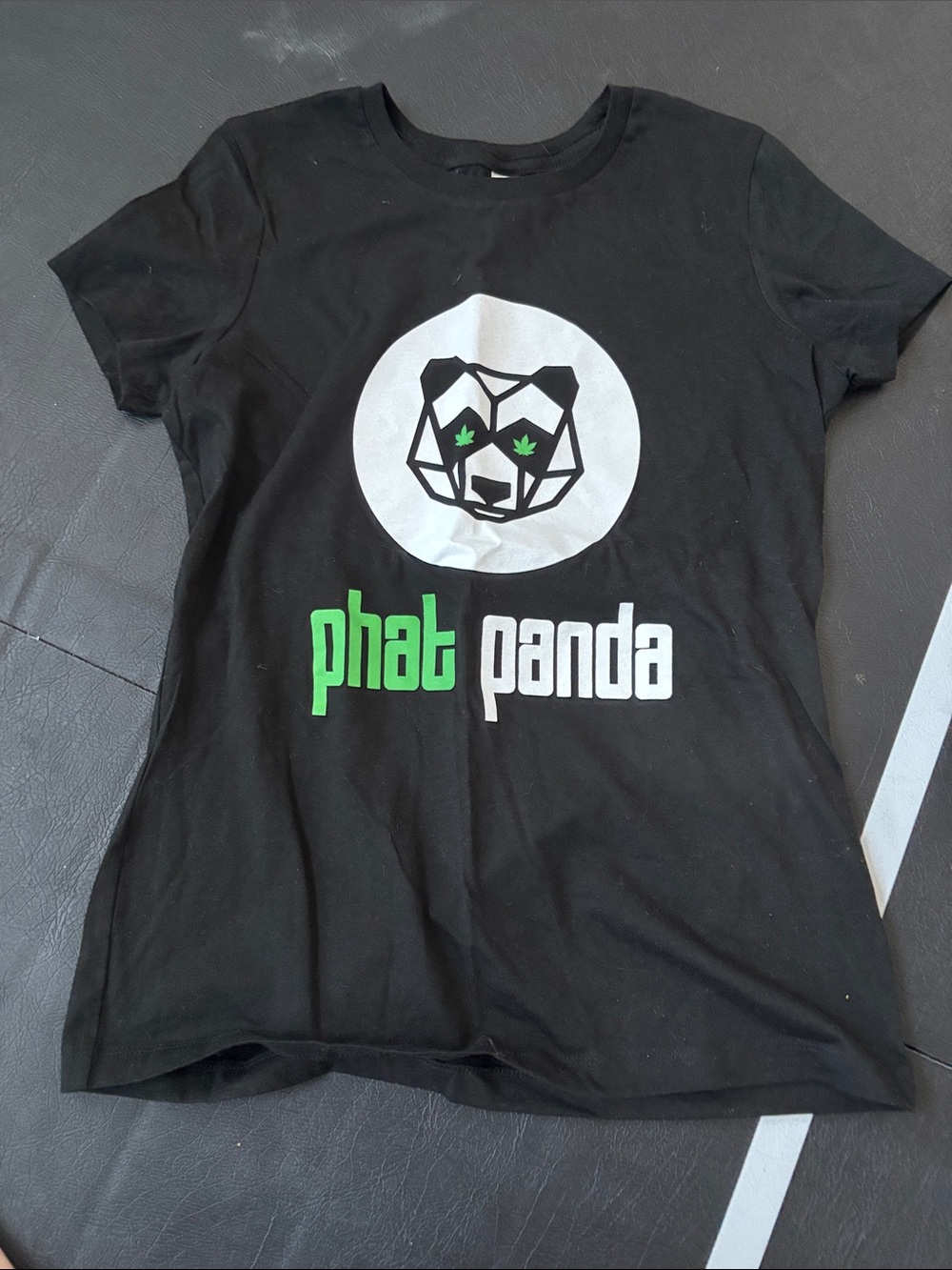 Phat Panda Black Graphic Tee with Green & White Logo
